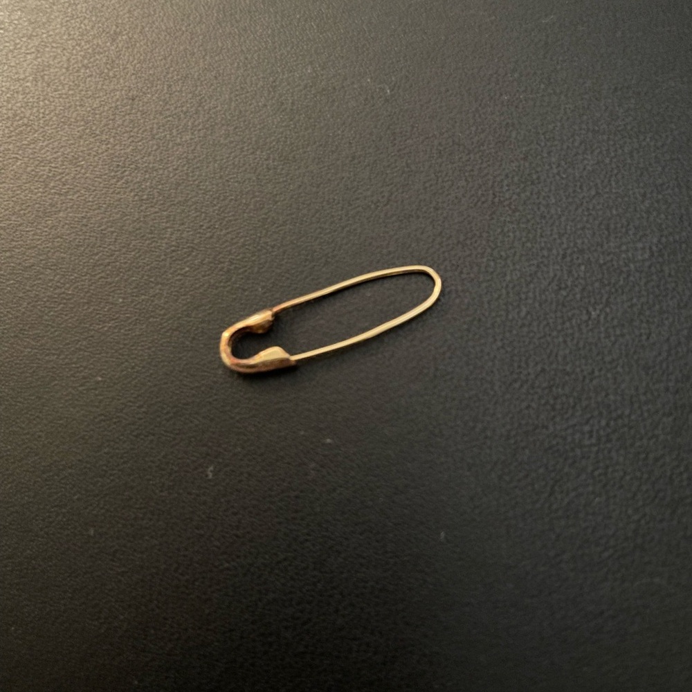 Loren Stewart 14K Gold Mini Safety Pin Earring